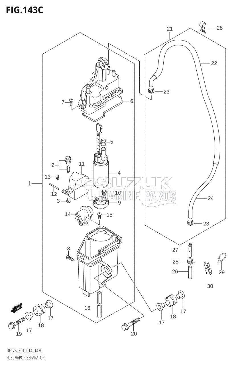 FUEL VAPOR SEPARATOR (DF150TG:E01)