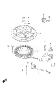 Outboard DF 25A drawing Magneto Manual Starter