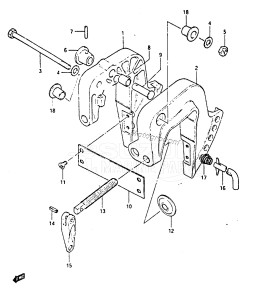 DT6 From 00601-401001 till 406518 ()  1984 drawing CLAMP BRACKET