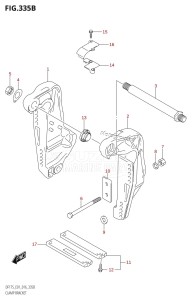 DF175T From 17502F-610001 (E01 E40)  2016 drawing CLAMP BRACKET (DF150T:E40)