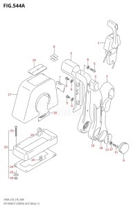 06002F-810001 (2018) 60hp E03-USA (DF60A) DF60A drawing OPT:REMOTE CONTROL ASSY SINGLE (1)