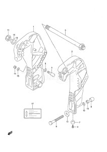 Outboard DF 25 V-Twin drawing Clamp Bracket Gas Assist Tilt