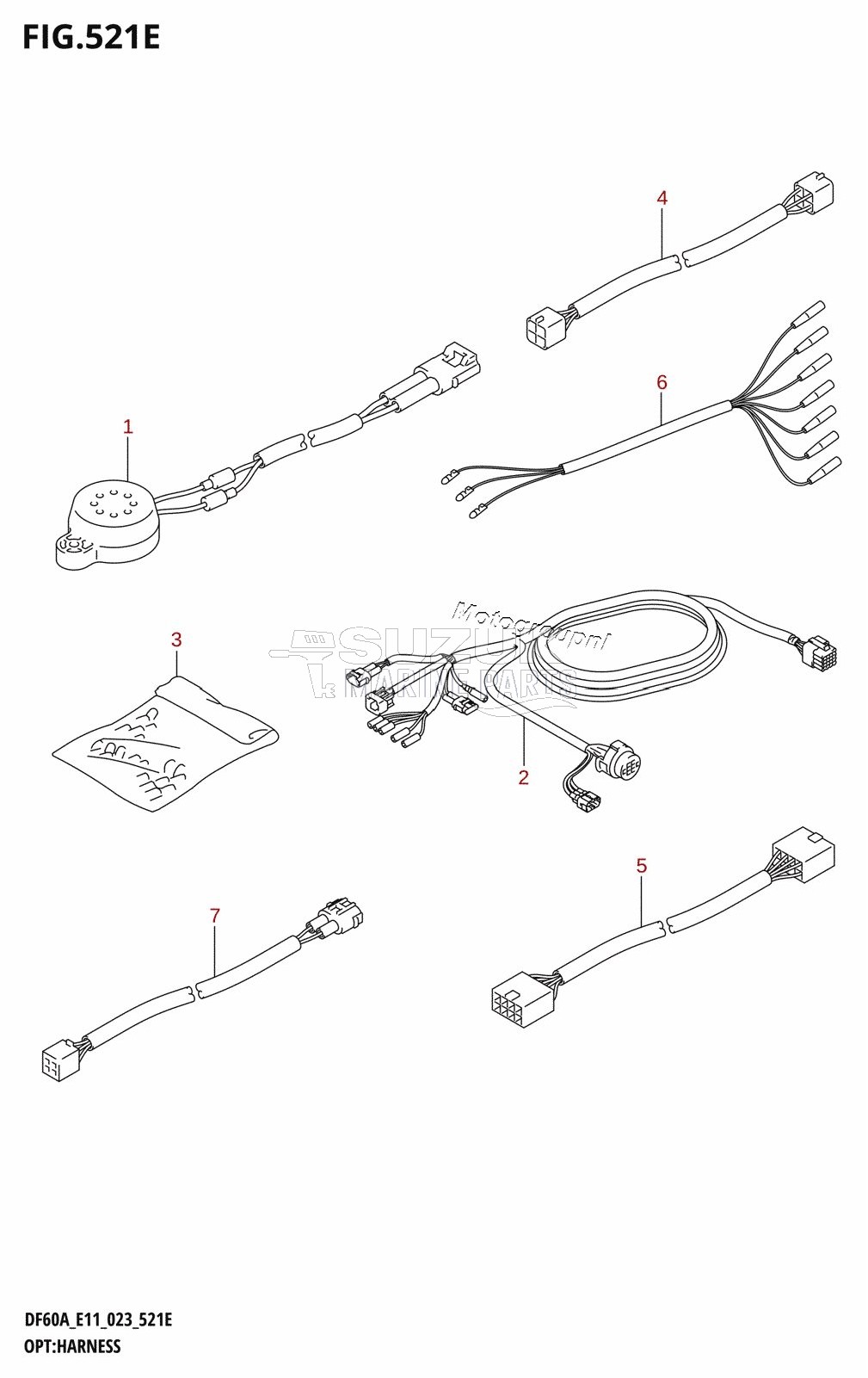 OPT:HARNESS ((DF40AQH,DF40ATH,DF50ATH,DF60AQH,DF60ATH,DF50AVTH,DF60AVTH):022)