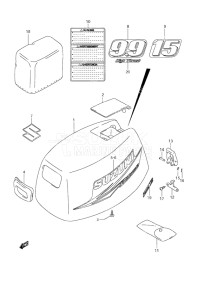 Outboard DF 9.9 drawing Engine Cover