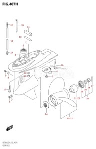 DF80A From 08002F-510001 (E01 E40)  2015 drawing GEAR CASE (DF90A:E40)