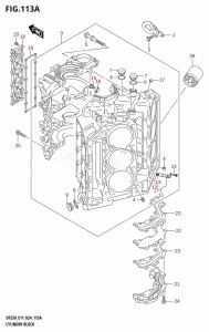 DF250T From 25003F-440001 (E11 - E40 E03)  2024 drawing CYLINDER BLOCK (DF200T,DF200Z,DF225T,DF225Z,DF250T,DF250Z)