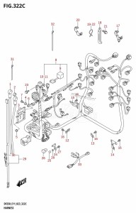 DF250ST From 25004F-140001 (E03)  2021 drawing HARNESS (DF250T,DF250Z)