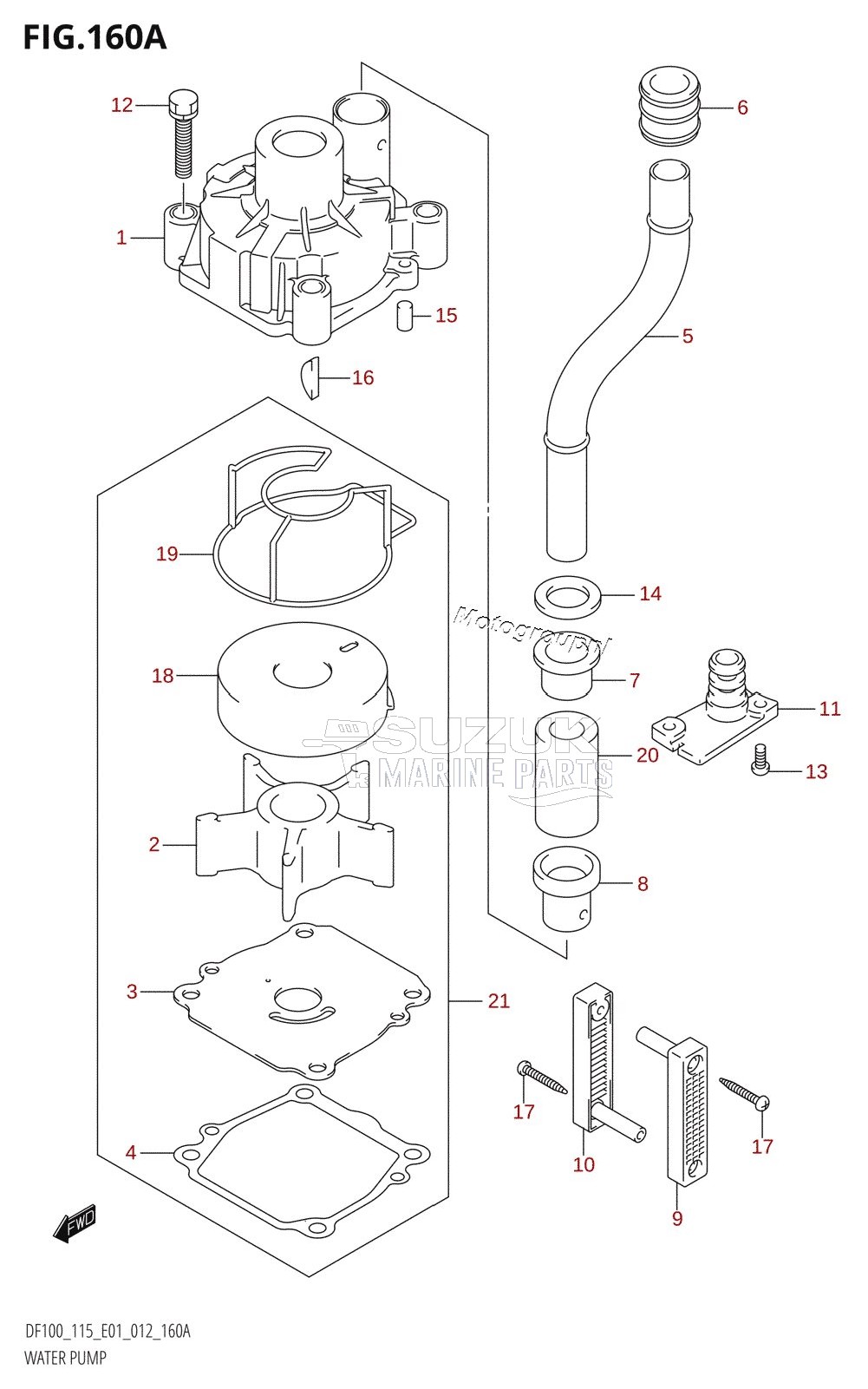 WATER PUMP (DF100T:E01)