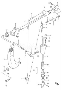 00991 F-371001- (2003) 9.9hp - (DF9.9(A,R,AR)S K3) DF9.9(A,R,A)S drawing CLUTCH (DF9.9 652501~ / DF15 652501~)