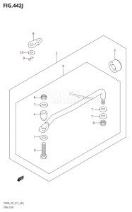 DF90A From 09003F-310001 (E01 E40)  2013 drawing DRAG LINK (DF90ATH:E01)