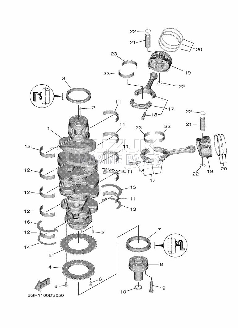 CRANKSHAFT--PISTON