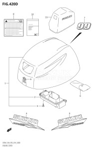 00801F-410001 (2014) 8hp P03-U.S.A (DF8A) DF8A drawing ENGINE COVER (DF9.9AR:P03)