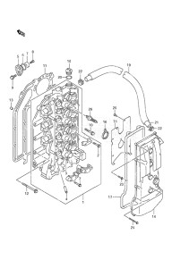 Outboard DF 140A drawing Cylinder Head