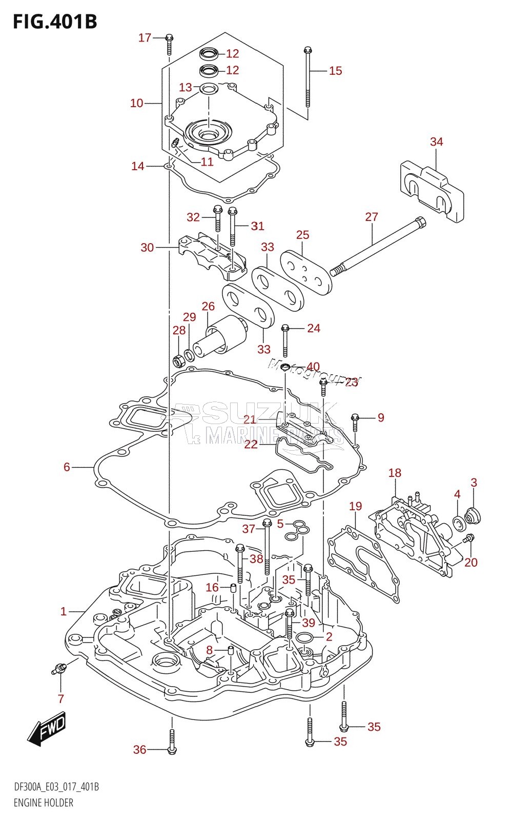 ENGINE HOLDER (DF250A:E03)