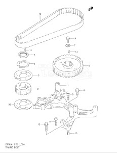 00991 F-971001- (1999) 9.9hp - (DF9.9(A,R,AR)S X) DF9.9(A,R,A)S X drawing TIMING BELT