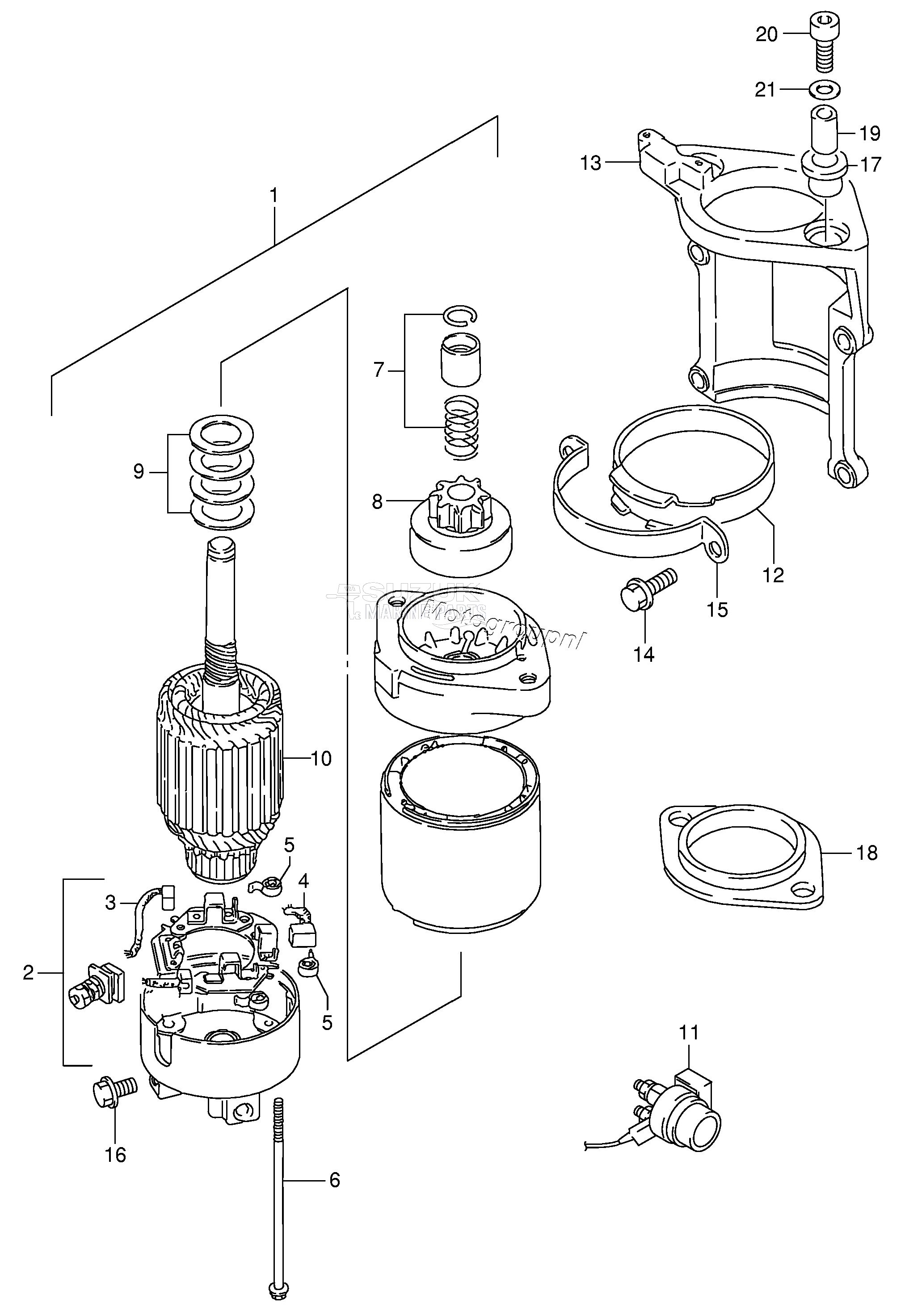 STARTING MOTOR (MODEL:98,99)