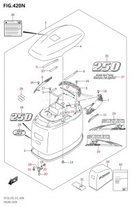 DF225T From 22503F-510001 (E03)  2015 drawing ENGINE COVER (DF250ST:E03)