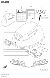 00995F-610001 (2016) 9.9hp P01-Gen. Export 1 (DF9.9B  DF9.9BR  DF9.9BT) DF9.9B drawing ENGINE COVER (DF9.9BR:P01)