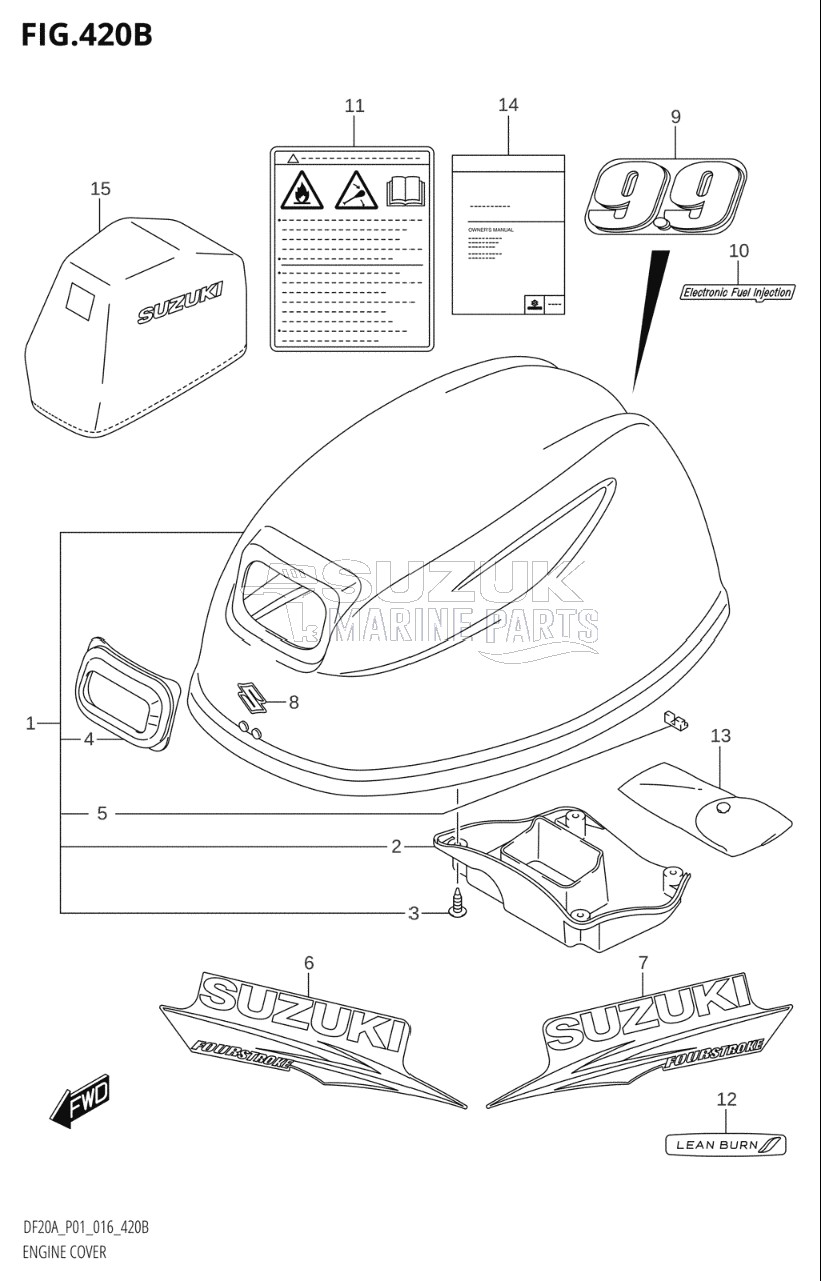 ENGINE COVER (DF9.9BR:P01)