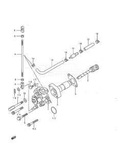 Outboard DT 40 drawing Oil Pump (1995 to 1998)