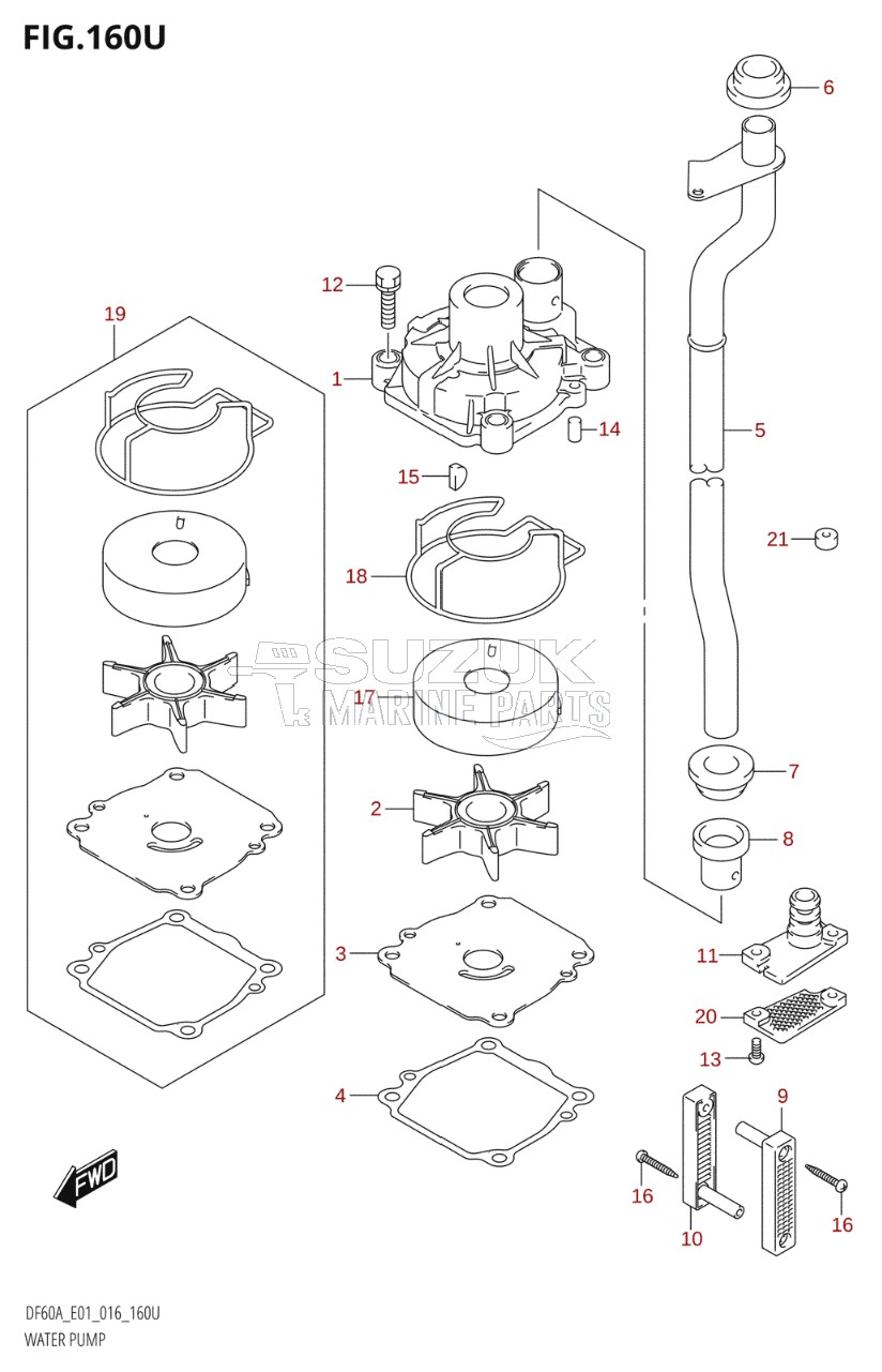 WATER PUMP (DF60AVTH:E40)