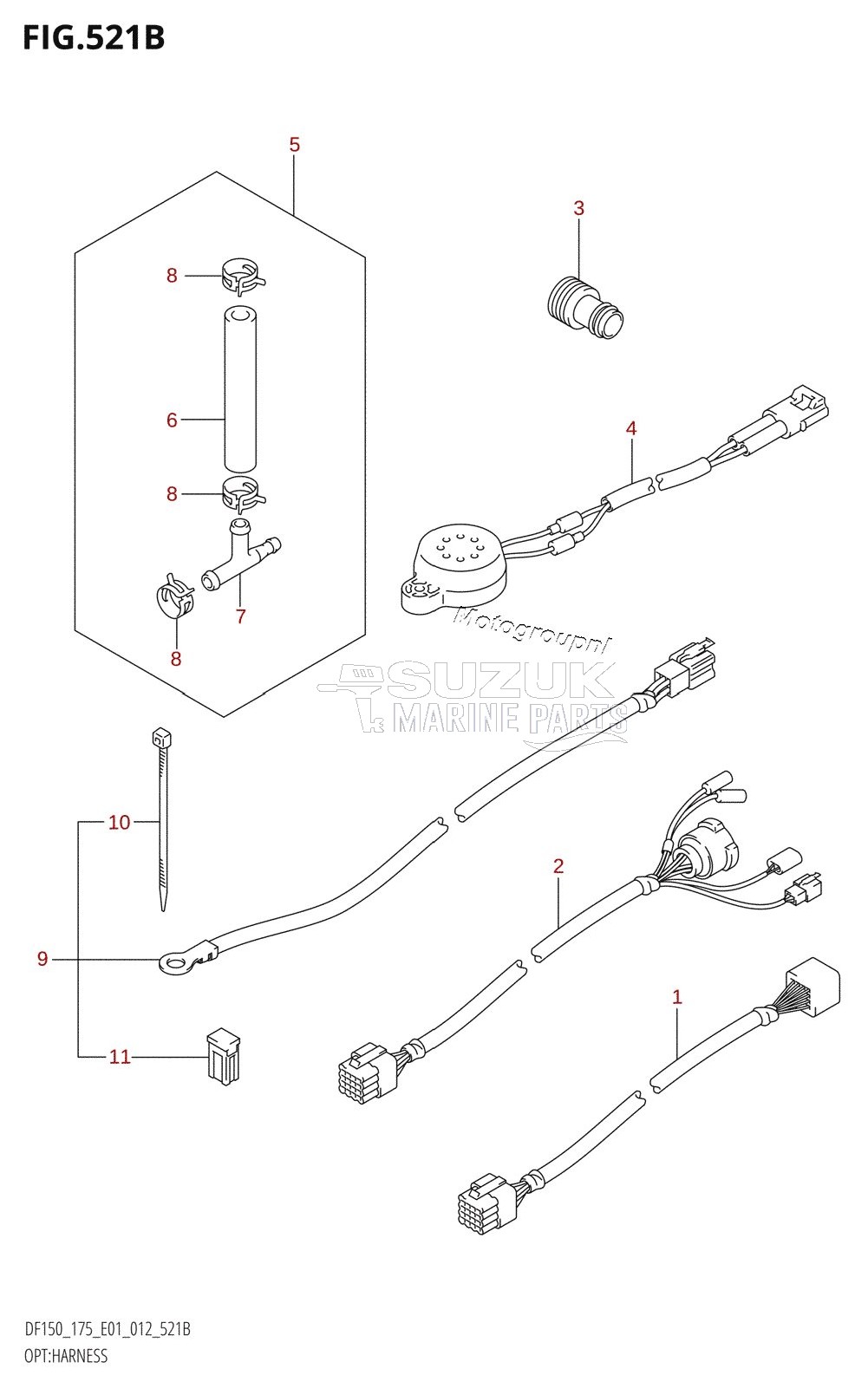 OPT:HARNESS (DF150T:E40)