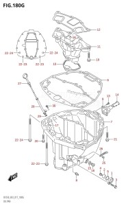 DF250Z From 25003Z-710001 (E03 E40)  2017 drawing OIL PAN (DF250ST:E03)