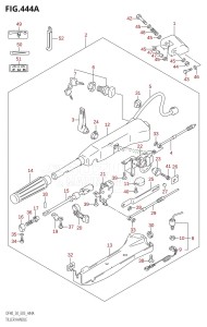 DF50 From 05001F-371001 (E03)  2003 drawing TILLER HANDLE (DF40QH,DF50QH)