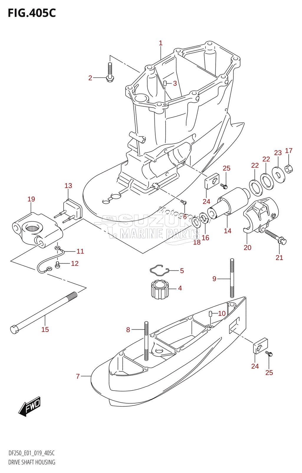 DRIVE SHAFT HOUSING (XX-TRANSOM)