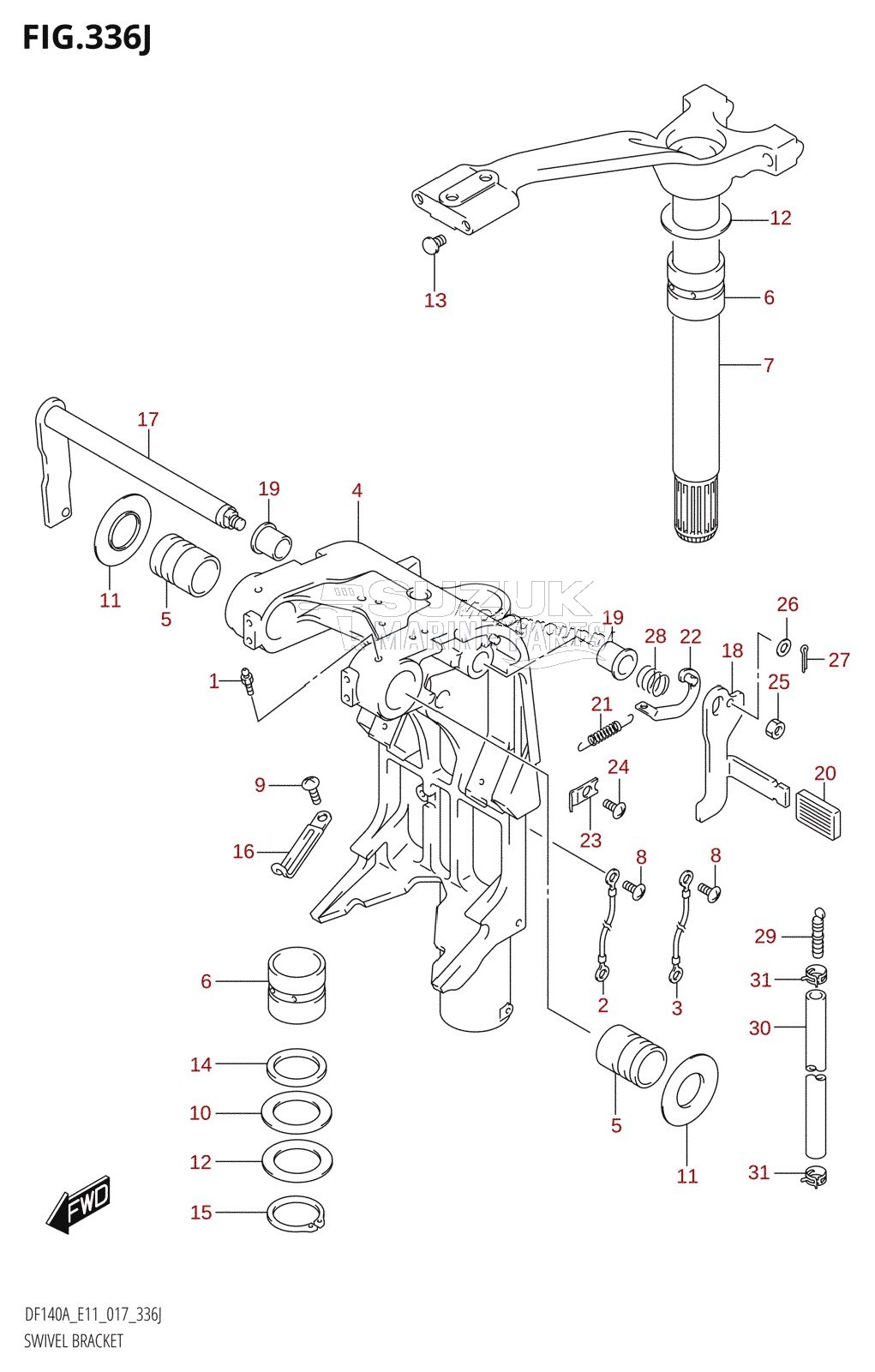 SWIVEL BRACKET (DF140AZ:E40)