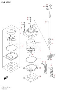 06002F-040001 (2020) 60hp E01 E40-Gen. Export 1 - Costa Rica (DF60A  DF60AQH  DF60ATH) DF60A drawing WATER PUMP (DF60ATH:E01)