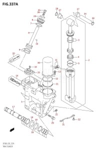 DF300Z From 30002Z-110001 (E03)  2011 drawing TRIM CYLINDER