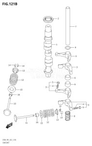 00994F-140001 (2021) 9.9hp P01-Gen. Export 1 (DF9.9A) DF9.9A drawing CAMSHAFT ((DF8A,DF9.9A):023)