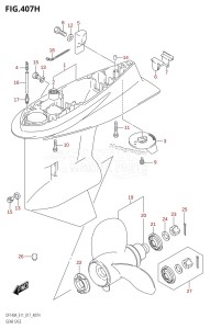 DF140A From 14003F-710001 (E11 E40)  2017 drawing GEAR CASE (DF140AZ:E11)