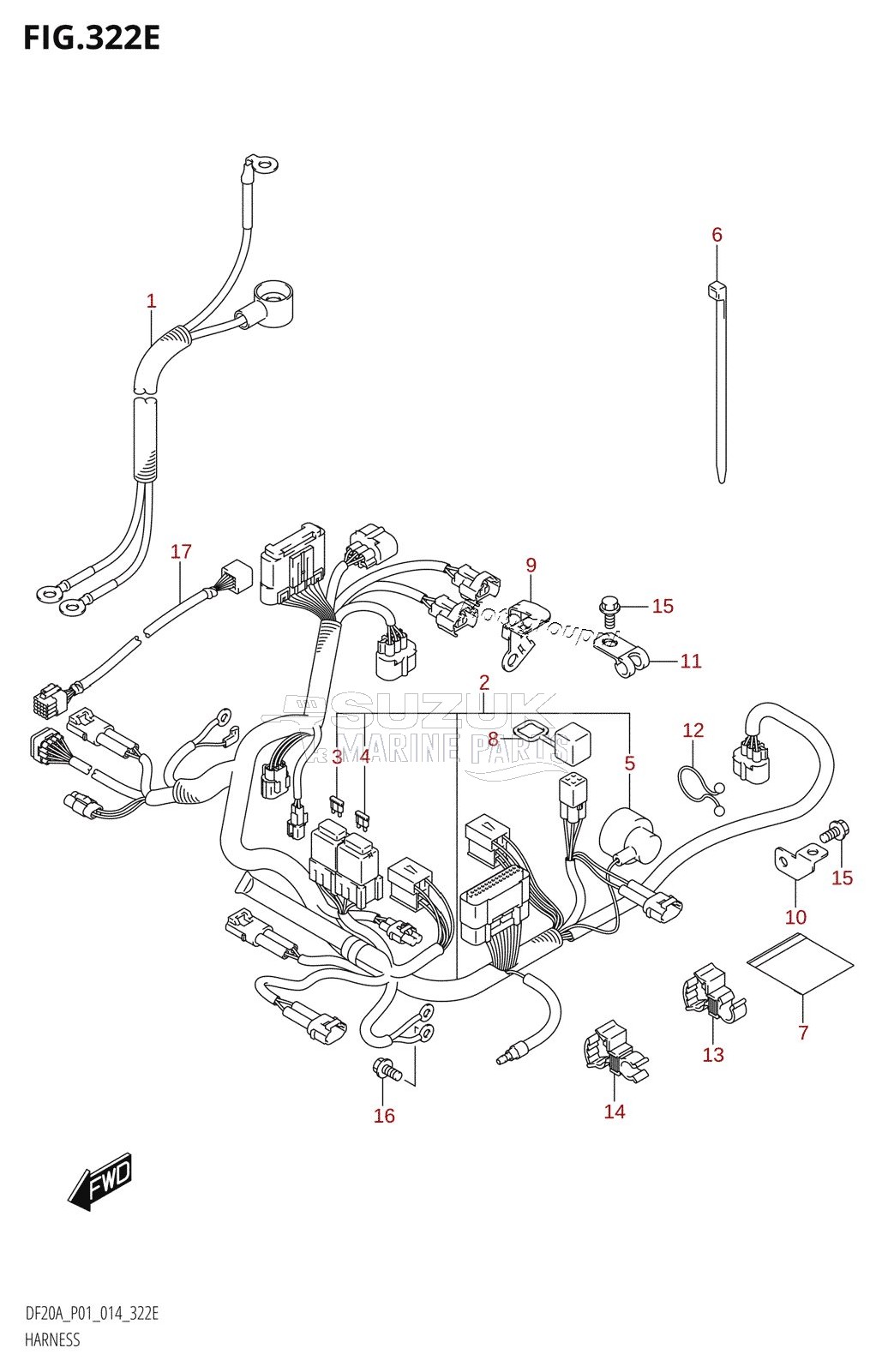 HARNESS (DF15AR:P01)