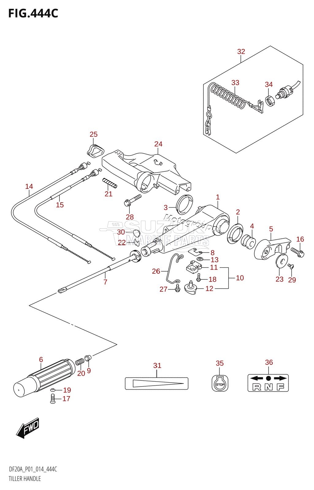 TILLER HANDLE (DF15ATH:P01)