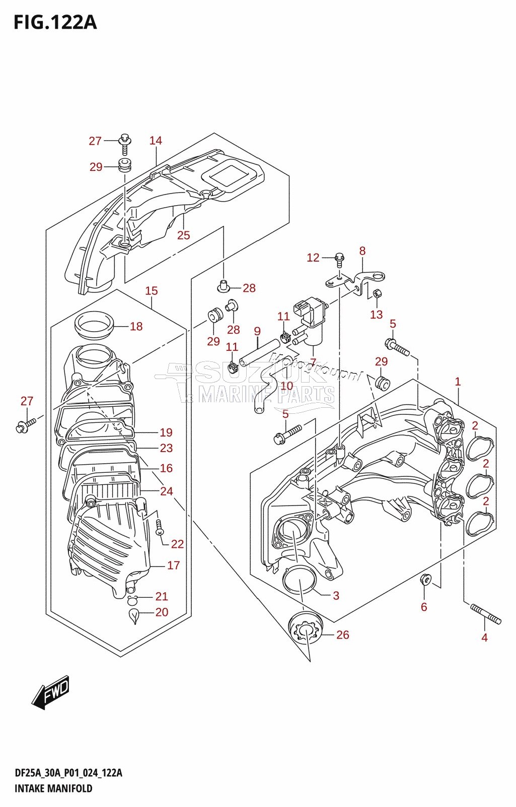 INTAKE MANIFOLD (DF25A,DF25AT)