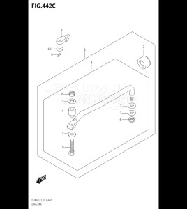 09003F-140001 (2021) 90hp E11 E40-Gen. Export 1-and 2 (DF90ATH    DF90AWQH  DF90AWQH   DF90AWQH    DF90AWQH) DF90A drawing DRAG LINK ((DF70ATH,DF90ATH):(020,021))