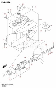 DF30A From 03003F-810001 (P01 P40)  2018 drawing GEAR CASE (DF25A,DF25AR,DF30AR)