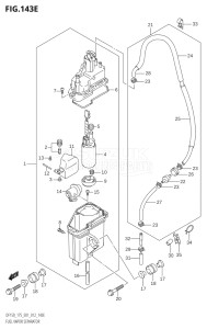 15002F-210001 (2012) 150hp E01 E40-Gen. Export 1 - Costa Rica (DF150T) DF150 drawing FUEL VAPOR SEPARATOR (DF175T:E01)