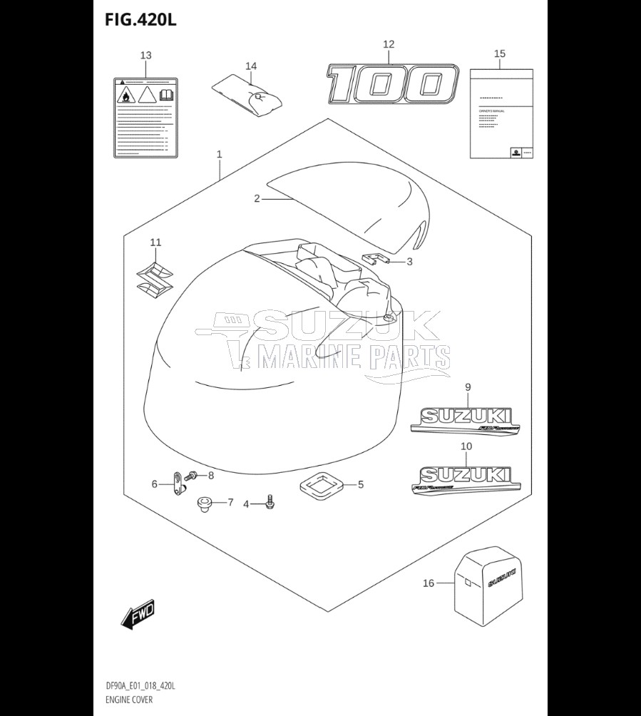 ENGINE COVER (DF100B:E01)