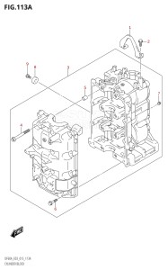 05004F-510001 (2005) 50hp E03-USA (DF50AVT) DF50A drawing CYLINDER BLOCK