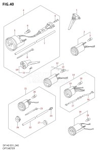 DF140 From 14001F-421001 (E01 E40)  2004 drawing OPT:METER