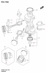 DF325A From 32501F-340001 (E01 E40)  2023 drawing CRANKSHAFT (DF350A,DF350AMD)