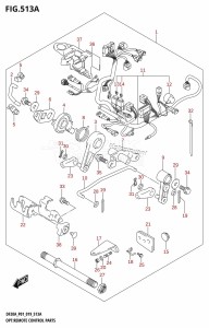 DF20A From 02002F-910001 (P01 P40)  2019 drawing OPT:REMOTE CONTROL PARTS (DF9.9B,DF15A,DF20A)