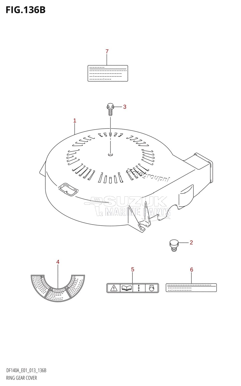 RING GEAR COVER (DF140AT:E40)