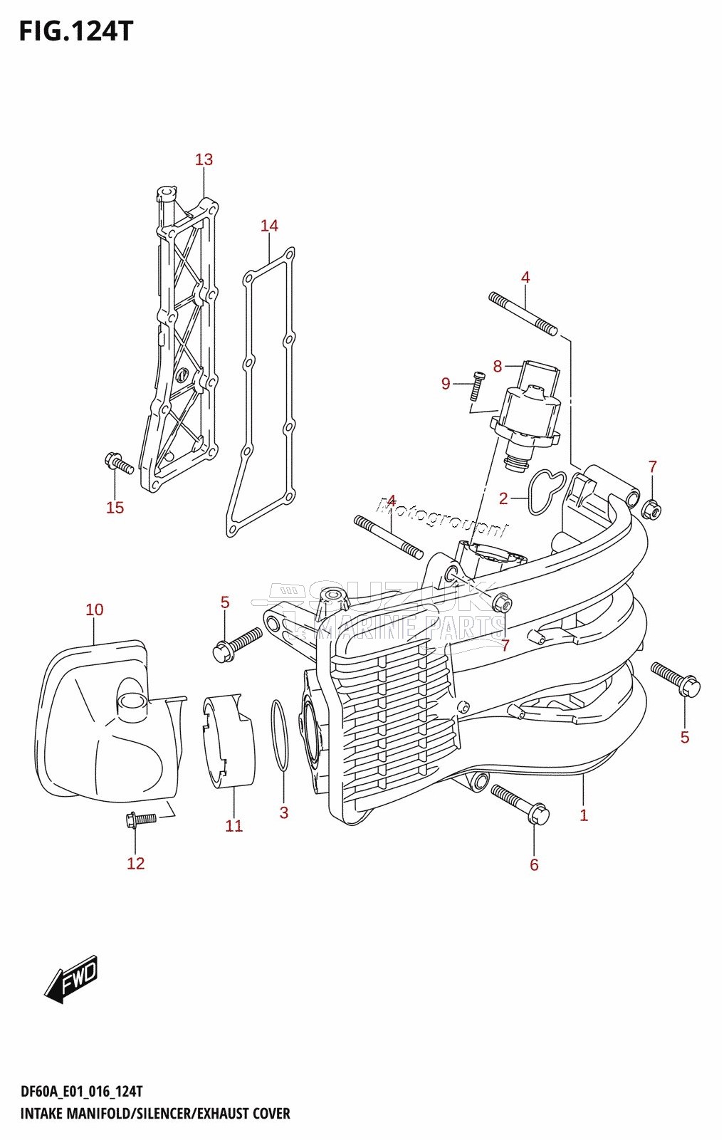 INTAKE MANIFOLD /​ SILENCER /​ EXHAUST COVER (DF60AVTH:E01)