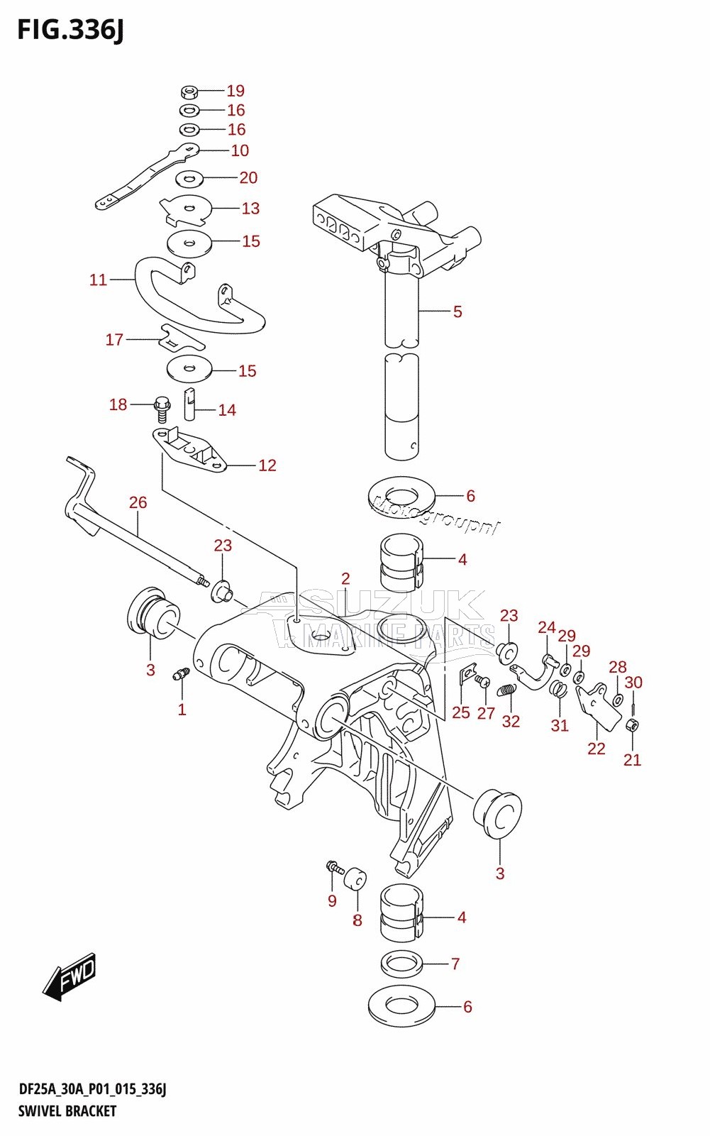 SWIVEL BRACKET (DF30AQ:P01)