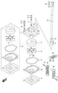 DF 40A drawing Water Pump