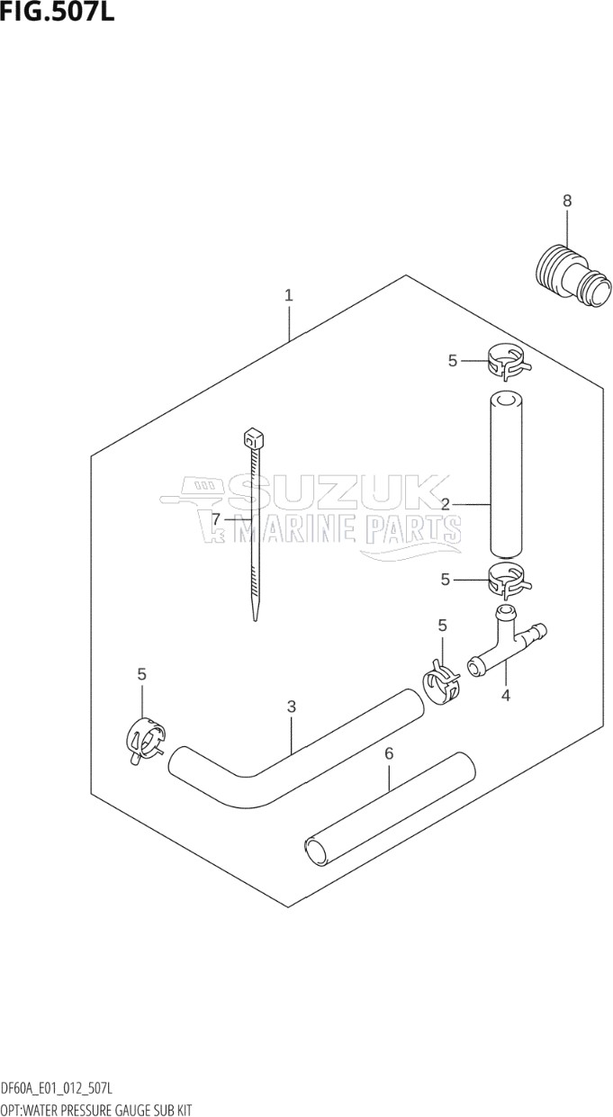 OPT:WATER PRESSURE GAUGE SUB KIT (DF60ATH:E40)